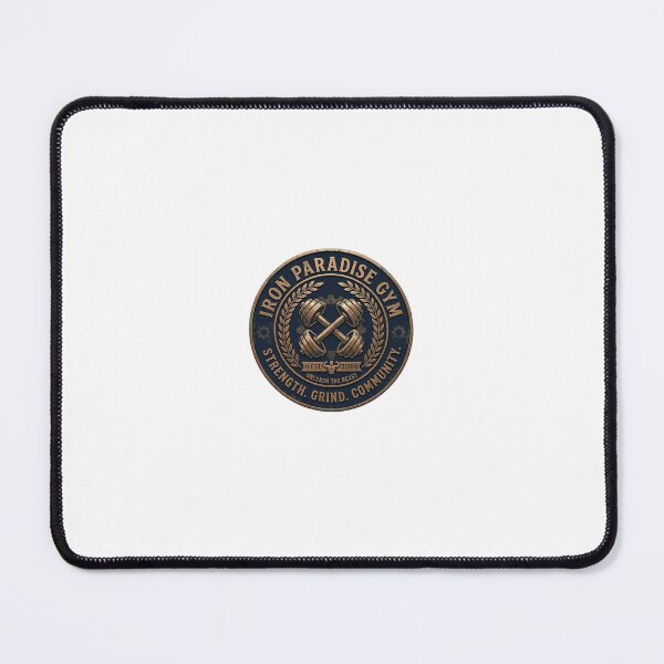 Item preview, Iron Paradise Gym Vintage Bodybuilding Emblem designed and sold by JeevanStickers.