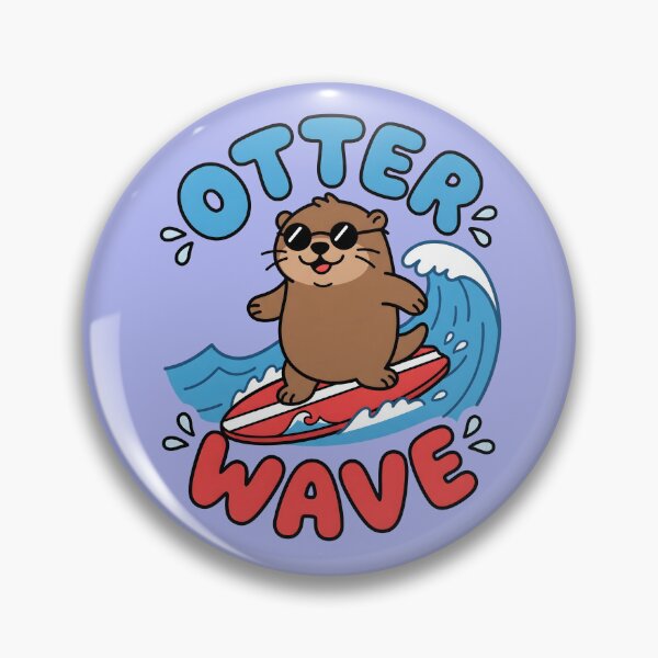 Item preview, Otter Wave – Cute Surfing Otter Design designed and sold by Sea Gem.