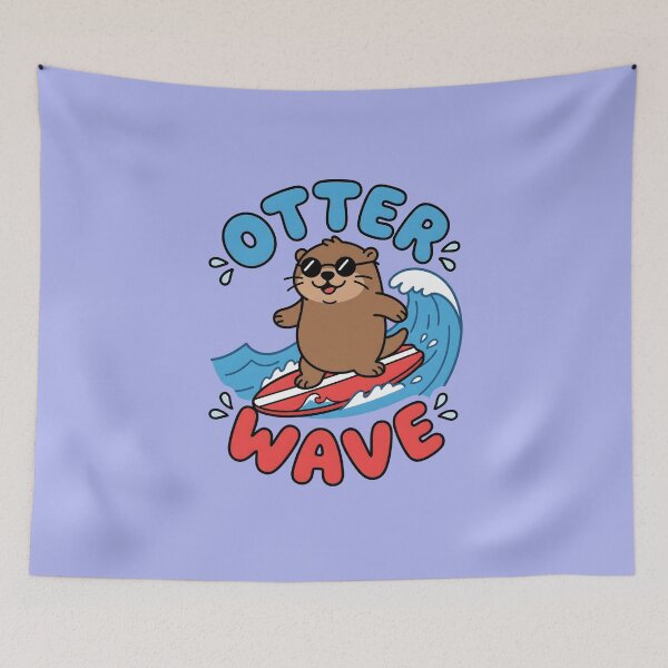 Item preview, Otter Wave – Cute Surfing Otter Design designed and sold by Sea Gem.
