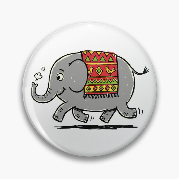Item preview, Cute Happy Elephant with Patterned Saddle designed and sold by sXe-art.