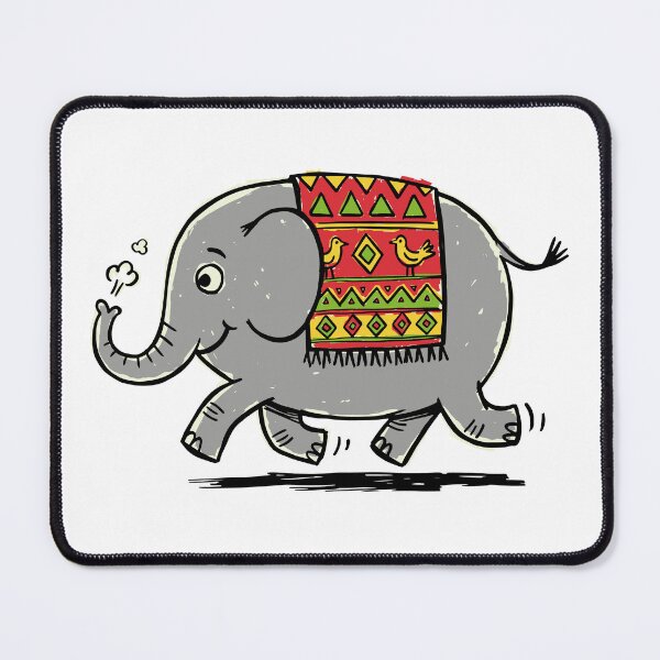 Item preview, Cute Happy Elephant with Patterned Saddle designed and sold by sXe-art.