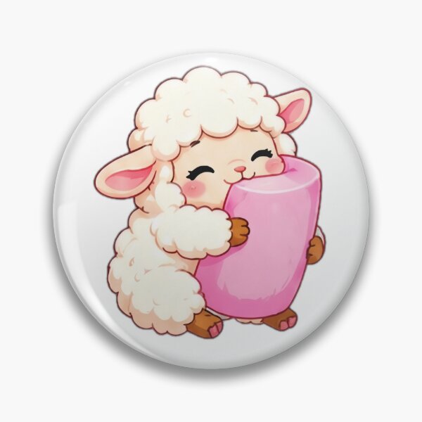 Item preview, Kawaii Lamb Pink Mug designed and sold by DailyDoodlesBySumbul.
