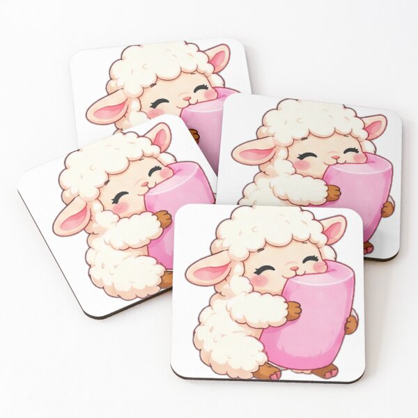Item preview, Kawaii Lamb Pink Mug designed and sold by DailyDoodlesBySumbul.