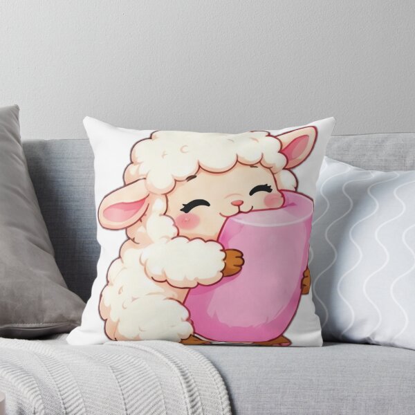 Item preview, Kawaii Lamb Pink Mug designed and sold by DailyDoodlesBySumbul.