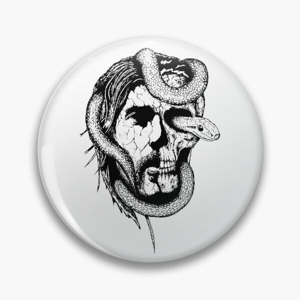 Item preview, Venom and Bone: Gothic Half-Skull Ink Portrait designed and sold by surmind.