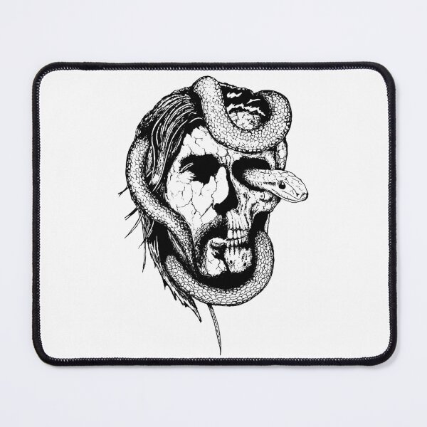 Item preview, Venom and Bone: Gothic Half-Skull Ink Portrait designed and sold by surmind.