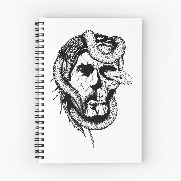 Item preview, Venom and Bone: Gothic Half-Skull Ink Portrait designed and sold by surmind.