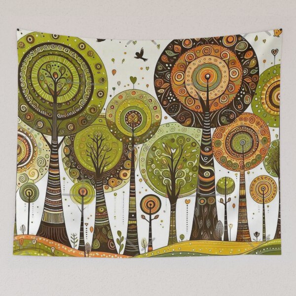 Item preview, Abstract forest illustration designed and sold by IvanaIka.