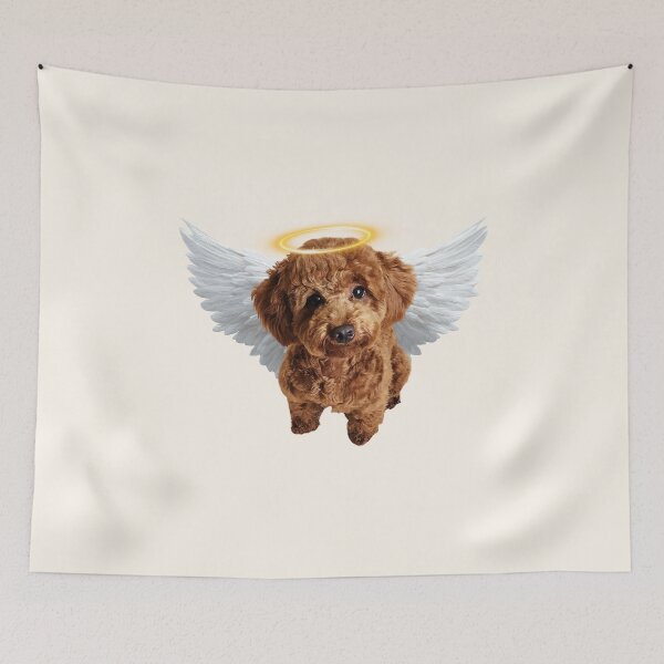 Item preview, Angel Poodle Puppy Wings Halo Cute Aesthetic Design designed and sold by chaos-and-curls.