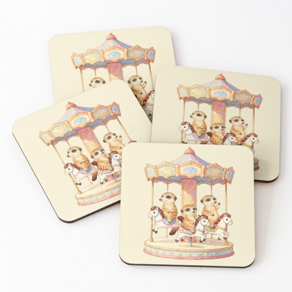 Item preview, Merry-Go-Round Friends | Cute Meerkat Watercolor designed and sold by BCapybara.