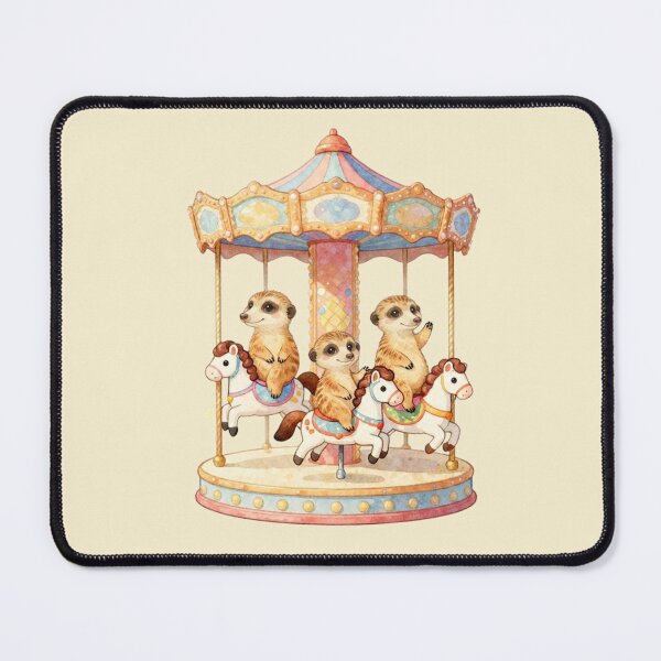 Item preview, Merry-Go-Round Friends | Cute Meerkat Watercolor designed and sold by BCapybara.