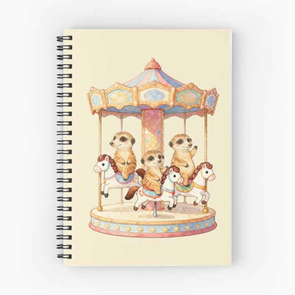 Item preview, Merry-Go-Round Friends | Cute Meerkat Watercolor designed and sold by BCapybara.