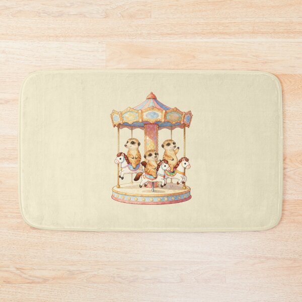 Item preview, Merry-Go-Round Friends | Cute Meerkat Watercolor designed and sold by BCapybara.