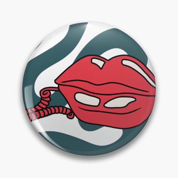Item preview, Lip-Shaped Corded Phone Pop Art designed and sold by mirrorpopshop.