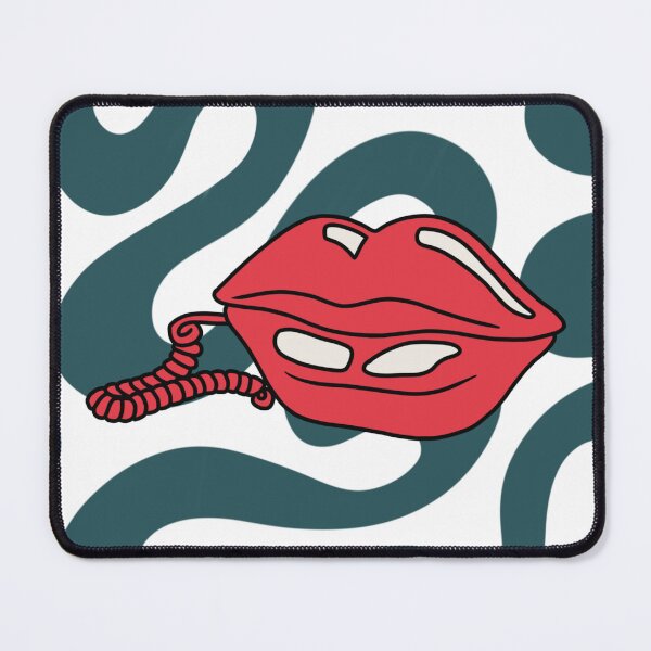 Item preview, Lip-Shaped Corded Phone Pop Art designed and sold by mirrorpopshop.