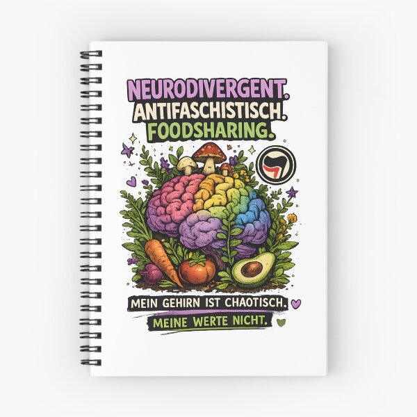 Item preview, Neurodivergent Antifascist Foodsharing Rainbow Brain designed and sold by Ristridin1988.