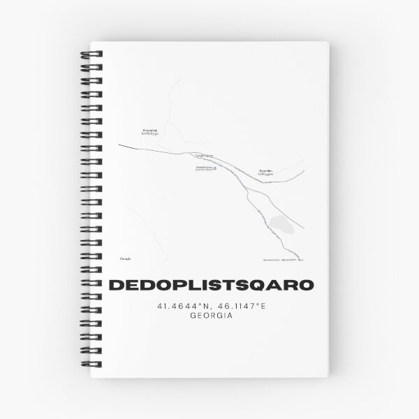 Item preview, Dedoplistsqaro Georgia Minimalist City Map with Coordinates | Black and White Street Map Art designed and sold by RM-Journey.