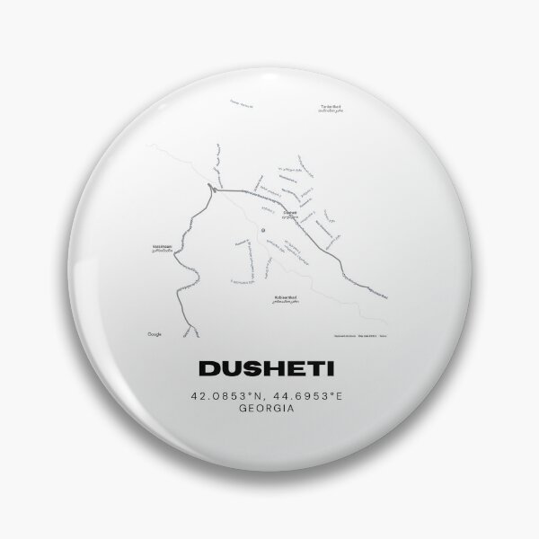 Item preview, Dusheti Georgia Minimalist City Map with Coordinates | Black and White Street Map Art designed and sold by RM-Journey.