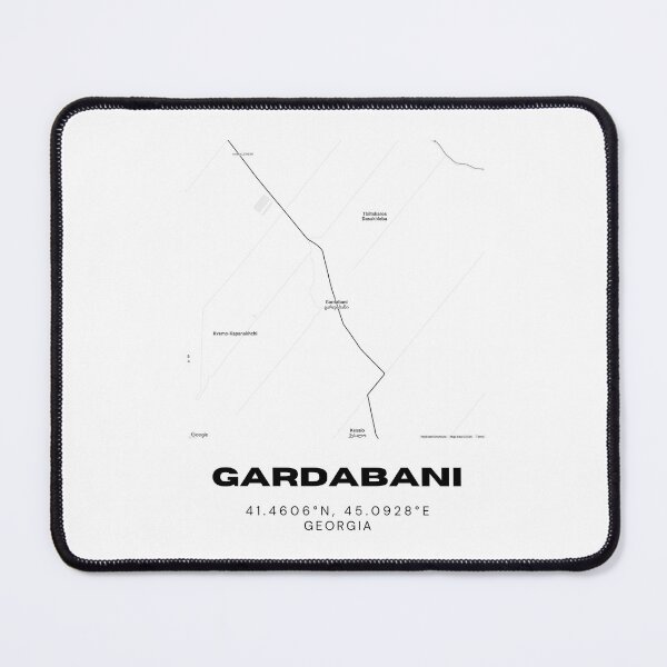 Item preview, Gardabani Georgia Minimalist City Map with Coordinates | Black and White Street Map Art designed and sold by RM-Journey.