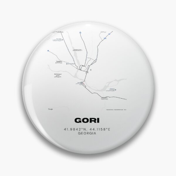 Item preview, Gori Georgia Minimalist City Map with Coordinates | Black and White Street Map Art designed and sold by RM-Journey.