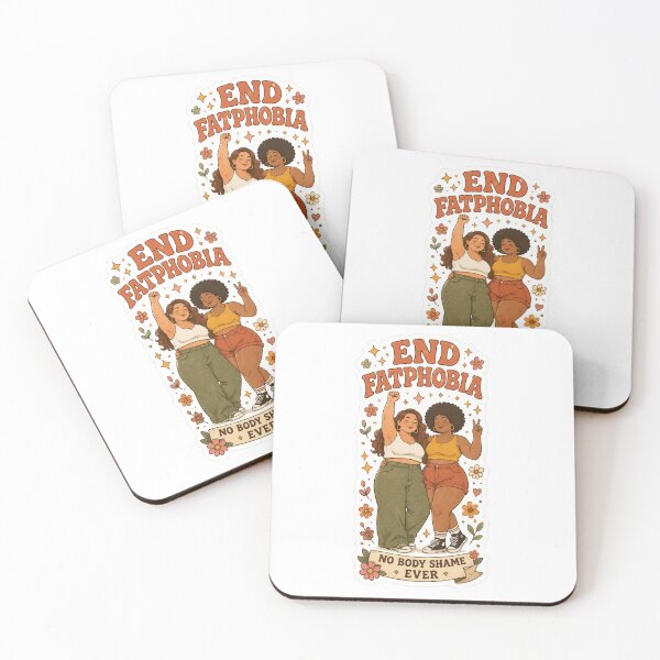 Item preview, End Fatphobia Body Positive Art designed and sold by Mas que un número.