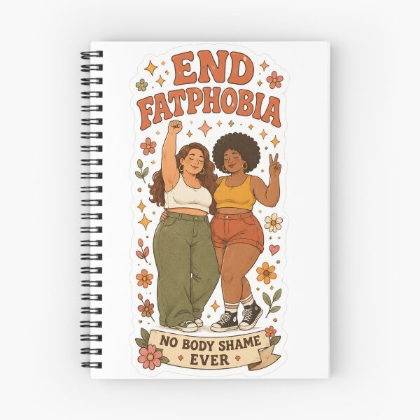 Item preview, End Fatphobia Body Positive Art designed and sold by Mas que un número.