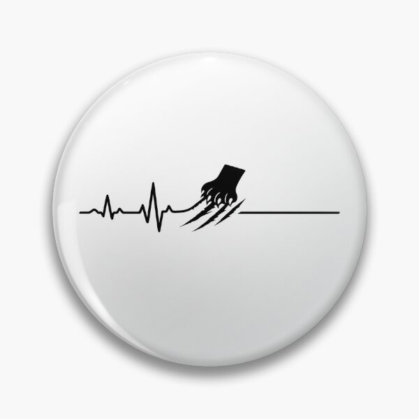 Item preview, ❤️ HEARTBEAT COLLECITON ❤️ - Heartbeat Cat - Interrupted by cat's claws designed and sold by WheelieGdArt.