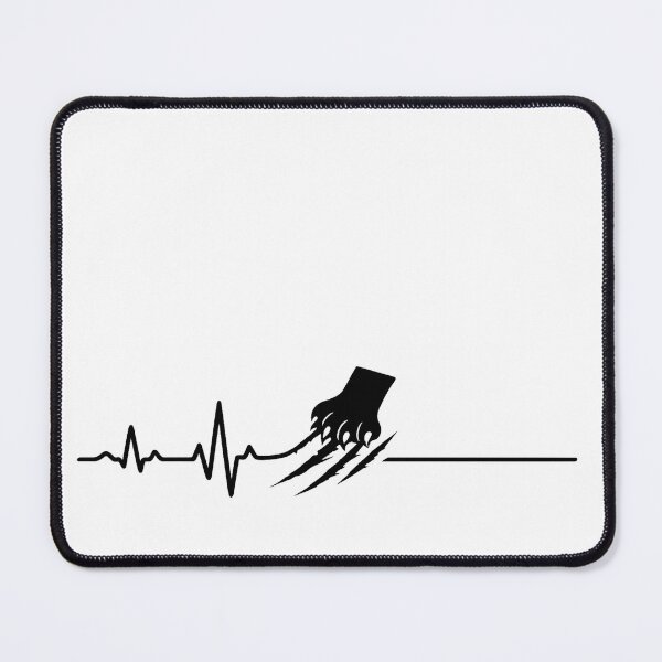 Item preview, ❤️ HEARTBEAT COLLECITON ❤️ - Heartbeat Cat - Interrupted by cat's claws designed and sold by WheelieGdArt.