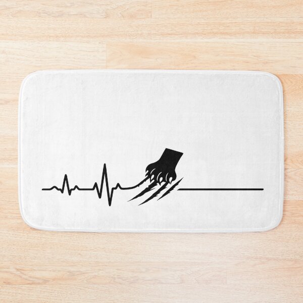 Item preview, ❤️ HEARTBEAT COLLECITON ❤️ - Heartbeat Cat - Interrupted by cat's claws designed and sold by WheelieGdArt.