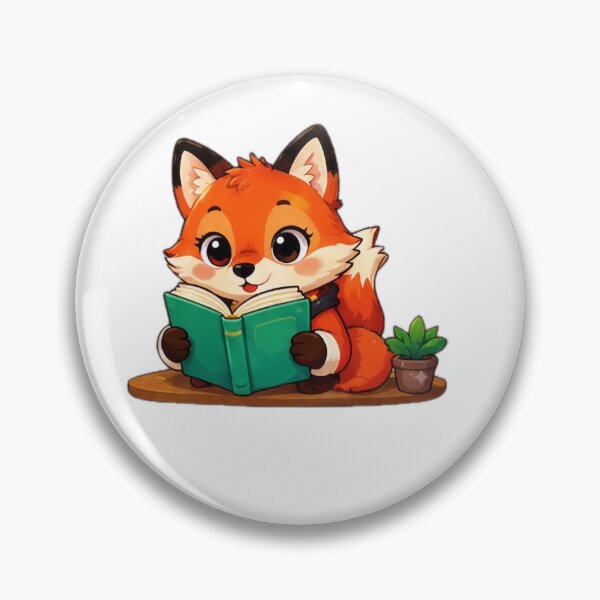 Item preview, Kawaii Reading Fox designed and sold by DailyDoodlesBySumbul.