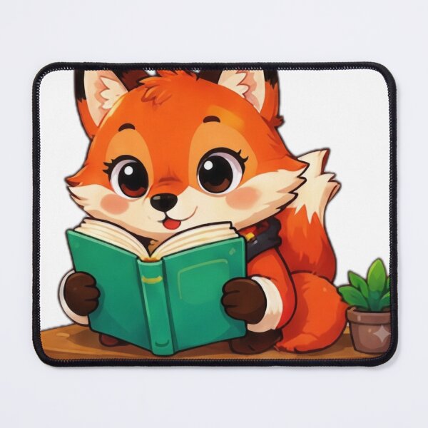 Item preview, Kawaii Reading Fox designed and sold by DailyDoodlesBySumbul.