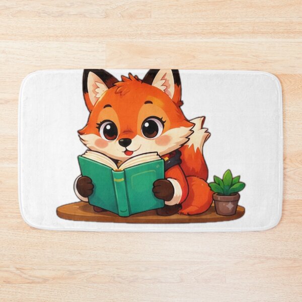 Item preview, Kawaii Reading Fox designed and sold by DailyDoodlesBySumbul.