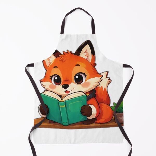 Item preview, Kawaii Reading Fox designed and sold by DailyDoodlesBySumbul.