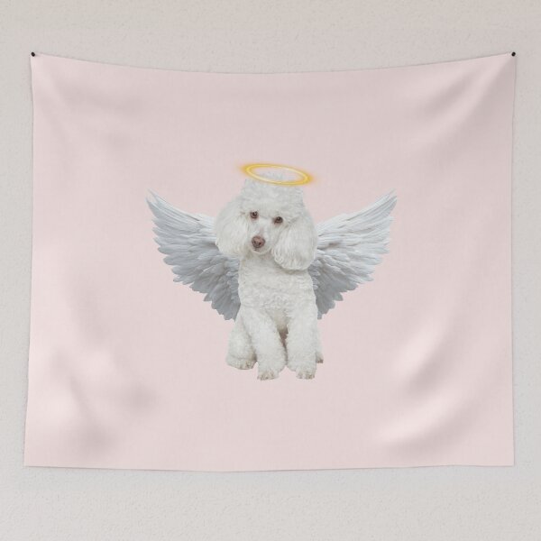 Item preview, Angel Poodle Puppy Wings Halo Cute Aesthetic Design designed and sold by chaos-and-curls.