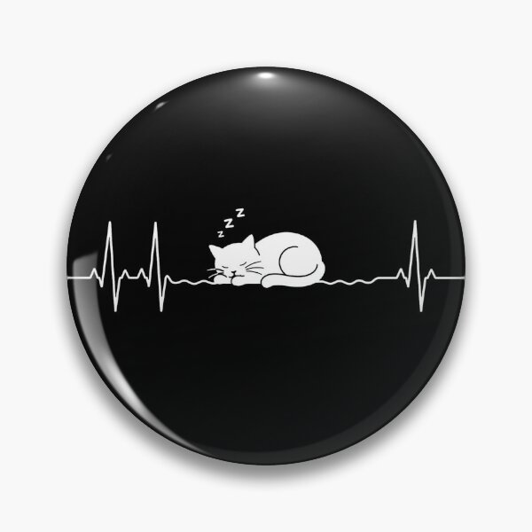 Item preview, ❤️ HEARTBEAT COLLECITON ❤️ - Heartbeat Cat - Interrupted by Cat Nap - for dark backgrounds designed and sold by WheelieGdArt.