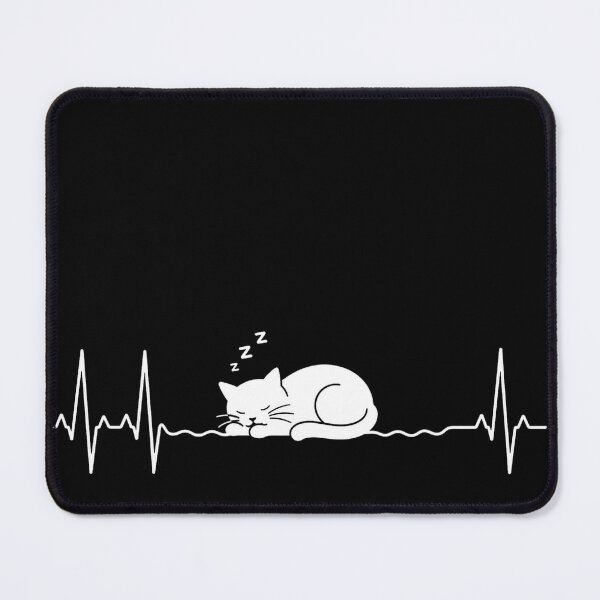 Item preview, ❤️ HEARTBEAT COLLECITON ❤️ - Heartbeat Cat - Interrupted by Cat Nap - for dark backgrounds designed and sold by WheelieGdArt.