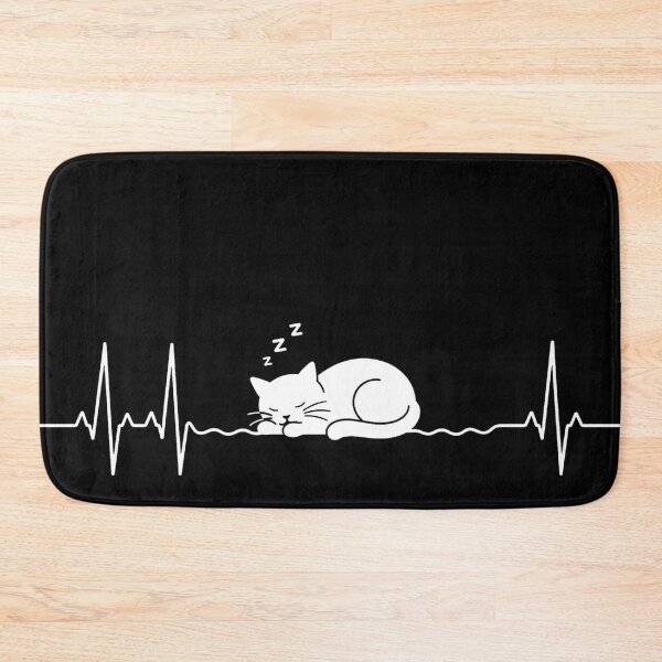 Item preview, ❤️ HEARTBEAT COLLECITON ❤️ - Heartbeat Cat - Interrupted by Cat Nap - for dark backgrounds designed and sold by WheelieGdArt.