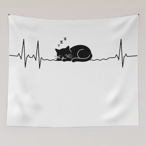 Item preview, ❤️ HEARTBEAT COLLECITON ❤️ - Heartbeat Cat - Interrupted by Cat Nap designed and sold by WheelieGdArt.
