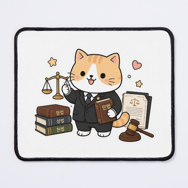 Item preview, Cute Lawyer Cat Kawaii Attorney Justice Kitty Legal Illustration designed and sold by NoopnyangStudio.