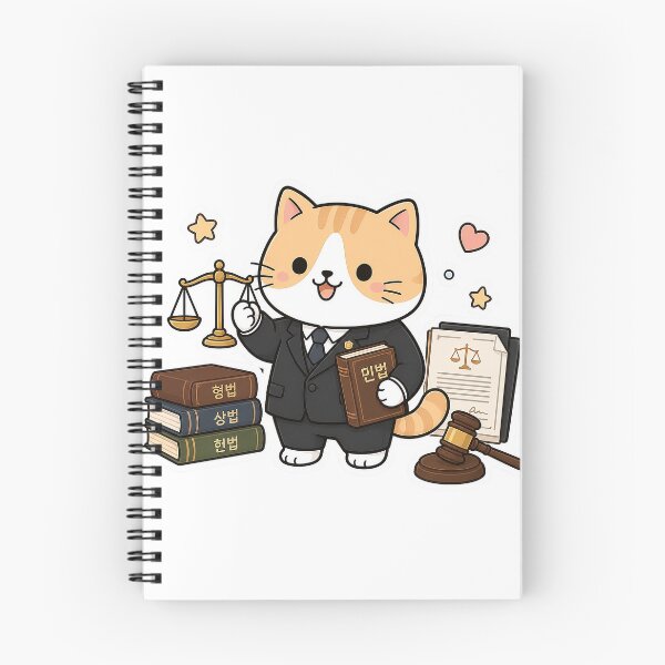 Item preview, Cute Lawyer Cat Kawaii Attorney Justice Kitty Legal Illustration designed and sold by NoopnyangStudio.
