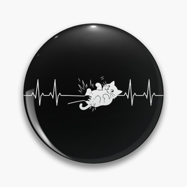 Item preview, ❤️ HEARTBEAT COLLECITON ❤️ - Interrupted by Cat Belly Trap - for dark backgrounds designed and sold by WheelieGdArt.
