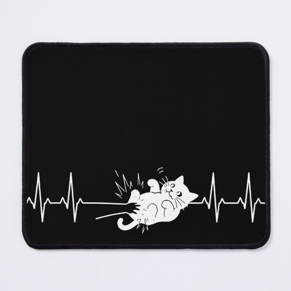 Item preview, ❤️ HEARTBEAT COLLECITON ❤️ - Interrupted by Cat Belly Trap - for dark backgrounds designed and sold by WheelieGdArt.