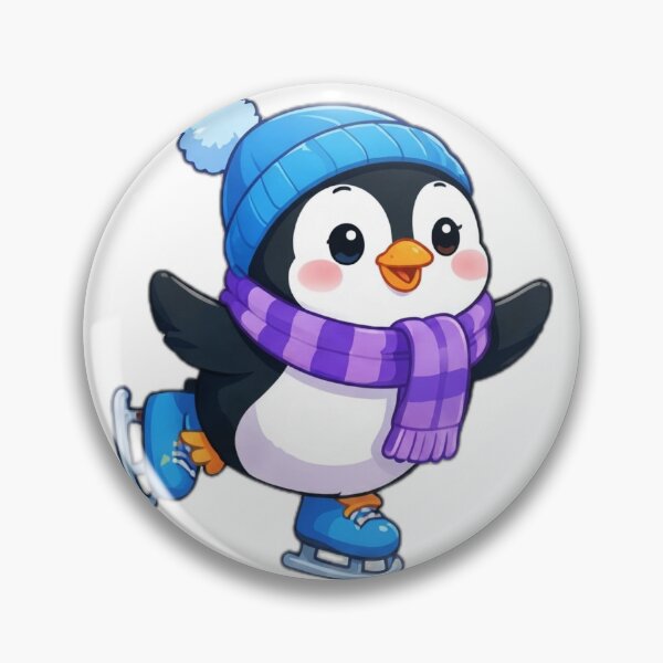 Item preview, Kawaii Ice Skating Penguin designed and sold by DailyDoodlesBySumbul.