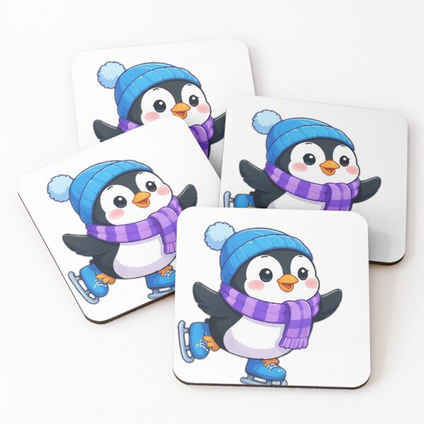 Item preview, Kawaii Ice Skating Penguin designed and sold by DailyDoodlesBySumbul.