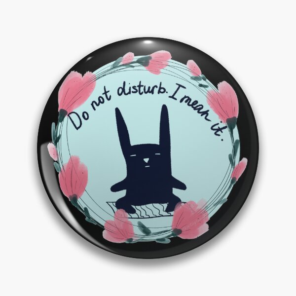 Item preview, Do Not Disturb I Mean It Funny Meditation Bunny Floral Art designed and sold by ArtbyLanaN.