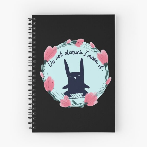 Item preview, Do Not Disturb I Mean It Funny Meditation Bunny Floral Art designed and sold by ArtbyLanaN.