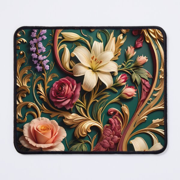 Item preview, Luxury Art Nouveau Floral Pattern with Roses and Lilies designed and sold by jo-e-basta.
