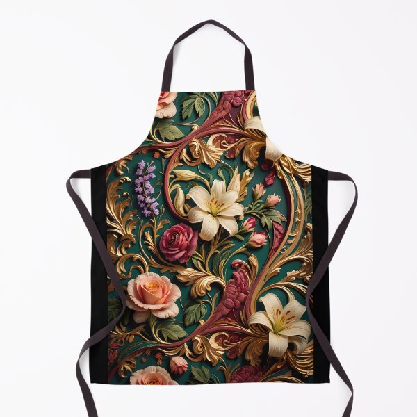 Item preview, Lujoso estampado floral Art Nouveau con rosas y lirios. designed and sold by jo-e-basta.
