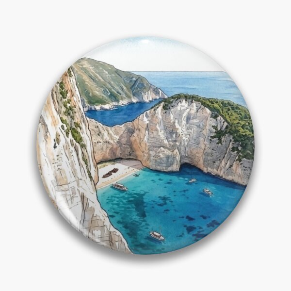 Item preview, Zakynthos Greece Travel Sticker | Mediterranean Island Art designed and sold by Mathias Yakubu Design.