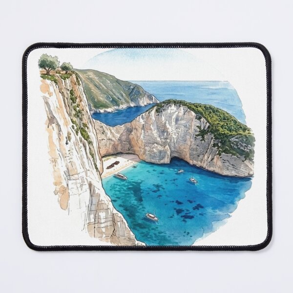 Item preview, Zakynthos Greece Travel Sticker | Mediterranean Island Art designed and sold by Mathias Yakubu Design.